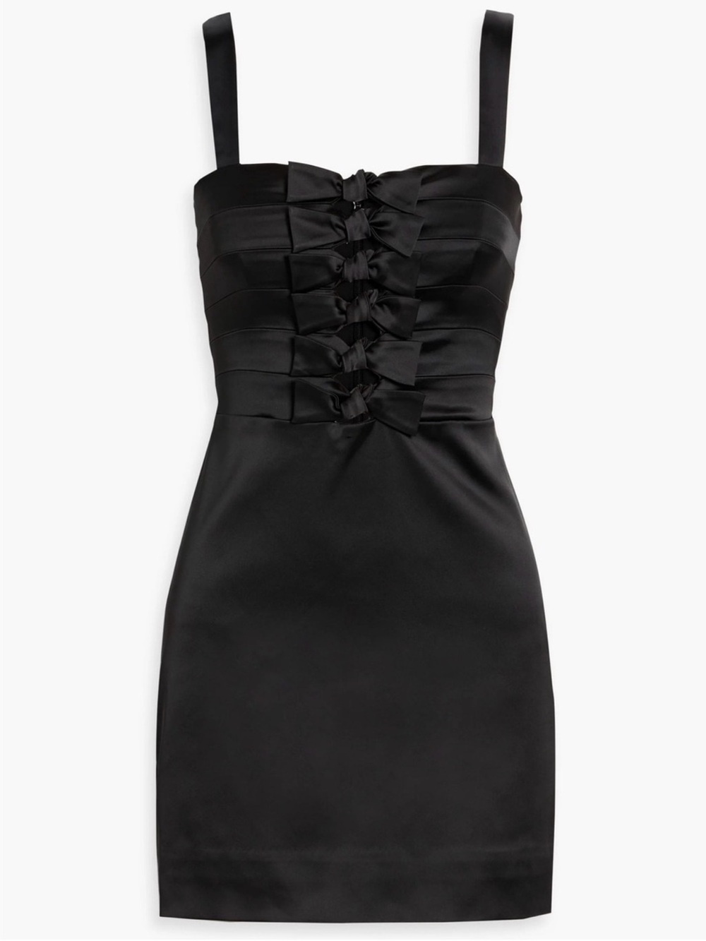 Veronica Beard Kennedy Black Satin Bow-Front Evening Dress size NEW